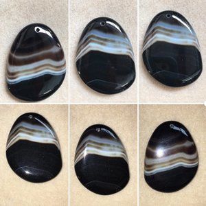 Coffee Onyx Agate Oval Pendant